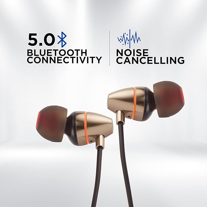 RD Q-9 Wireless Bluetooth Neckband, 10MM Drivers, 45H Playtime, Bluetooth v5.0 Connectivity, IPX4 Water Proof, Ergonomic Design Sports Fit, Inbuilt Mic for Calling