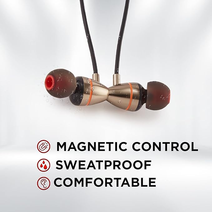RD Q-9 Wireless Bluetooth Neckband, 10MM Drivers, 45H Playtime, Bluetooth v5.0 Connectivity, IPX4 Water Proof, Ergonomic Design Sports Fit, Inbuilt Mic for Calling