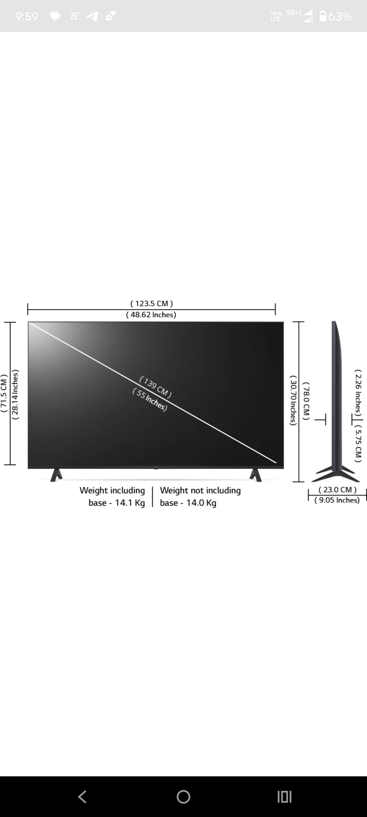 LG 55 inch Ultra HD 4K LED Smart WebOS TV Assambled unit @ Salem Only Available