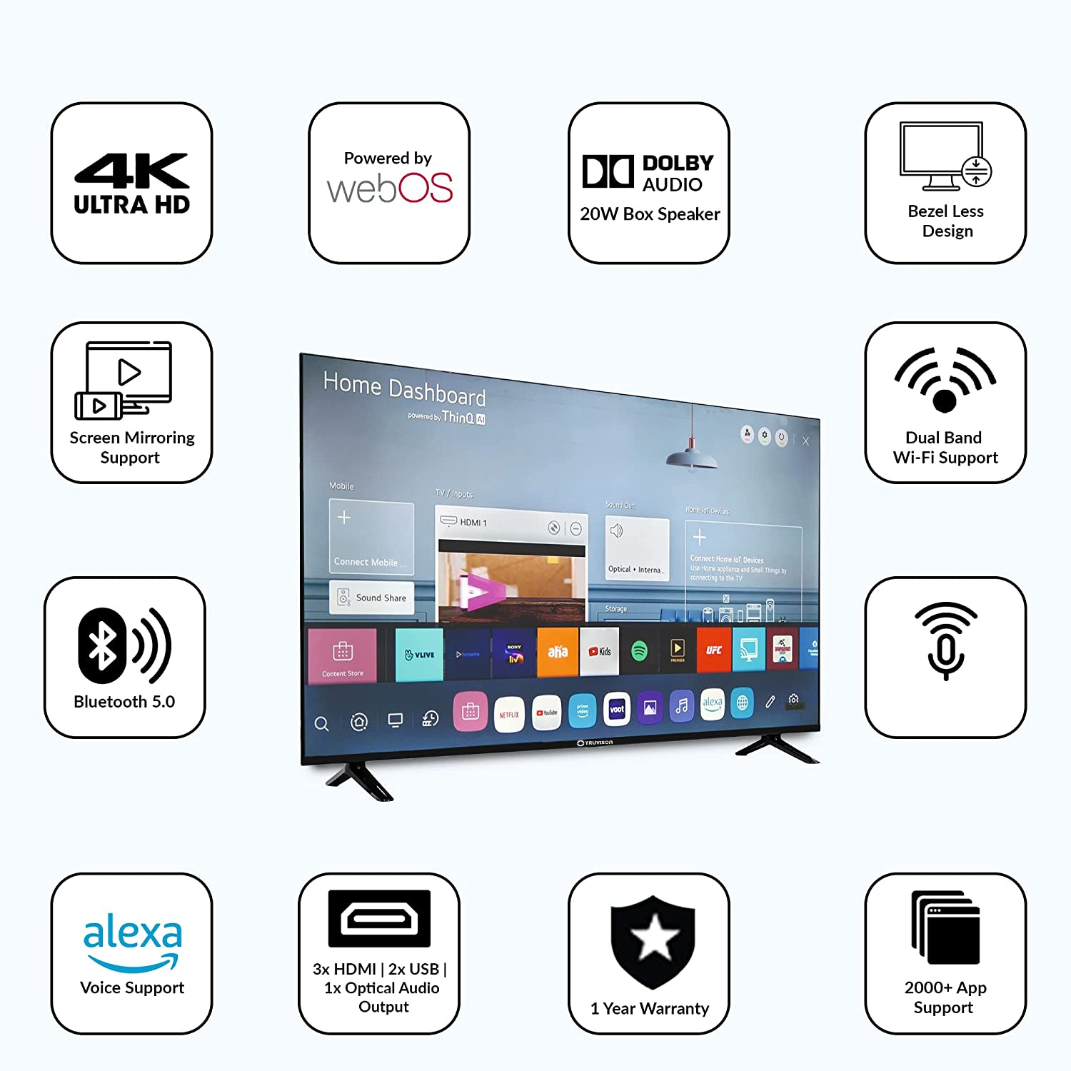LG 55 inch Ultra HD 4K LED Smart WebOS TV Assambled unit @ Salem Only Available